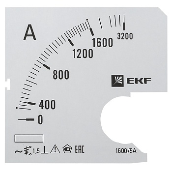 Шкала сменная для A721 1600/5А-1,5 EKF фото в интернет-магазине ТД "АТВ-ЭЛЕКТРО"
