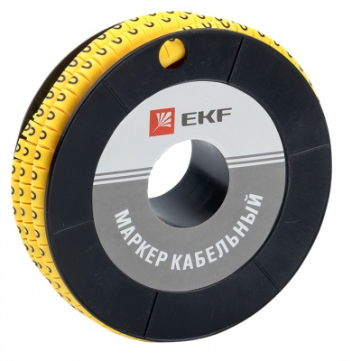 Маркер кабельный 6,0 мм2 "0" (350 шт.) (ЕС-3) EKF