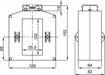 TAT1011K5L05 защитный Трансформатор тока TAT101 под шину 102х55, 1500/5А, класс точности 5P10