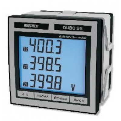 Анализатор сетей QUBO96 1-5A 100-400V + RS485 MODBUS + 2 сигнала тревоги Aux 230Vac Cl .5
