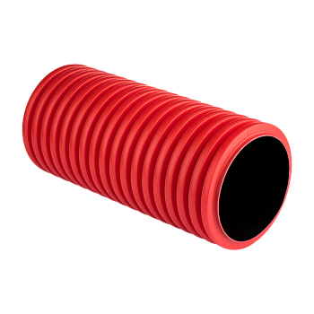 Труба гофрированная двустенная гибкая ПНД d 160 с зондом (50 м) красная, EKF фото в интернет-магазине ТД "АТВ-ЭЛЕКТРО"