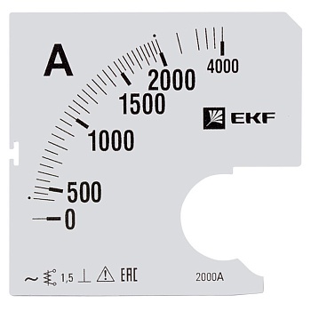 Шкала сменная для A961 2000/5А-1,5 EKF фото в интернет-магазине ТД "АТВ-ЭЛЕКТРО"