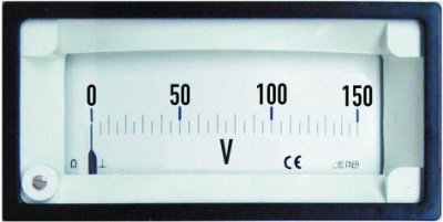 P74MMAXXXX01 Амперметр DC 90˚ (шкала на заказ) 72x24 мм