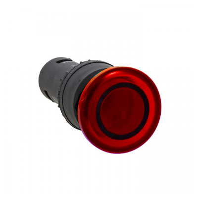 Кнопка SW2C-MD красная с подсветкой NC Грибок EKF