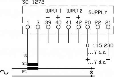 MCOEQ2S Измерительный преобразователь тока 1 (0,5 по запросу), 115-230В AC (или по запросу)