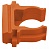 Крепеж-клипса оранжевая d16мм  (10шт.) EKF фото в интернет-магазине ТД "АТВ-ЭЛЕКТРО"