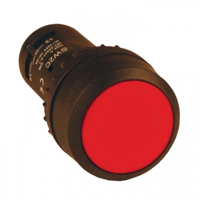 Кнопка SW2C-11 с фиксацией красная NO+NC EKF