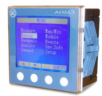Анализатор электроэнергии AHM3 вход 0-520 V …/1 and …/5A