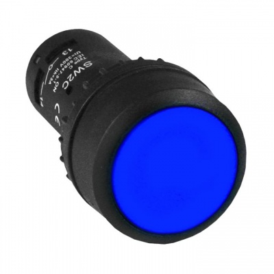 Кнопка SW2C-11 возвратная синяя NO+NC EKF