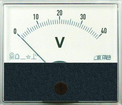 P71MVX600 Вольтметр DC 90˚ 600В 71x61 мм, ∅55 прямого включения