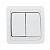 Лондон Выключатель 2-клавишный 10А белый EKF фото в интернет-магазине ТД "АТВ-ЭЛЕКТРО"