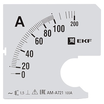 Шкала сменная для A721 100/5А-1,5 EKF фото в интернет-магазине ТД "АТВ-ЭЛЕКТРО"