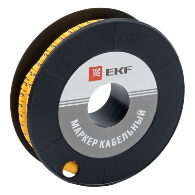 Маркер кабельный 4,0 мм2 "3" (500 шт.) (ЕС-2) EKF