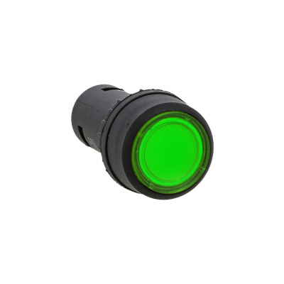 Кнопка SW2C-10D с подсветкой зеленая NO EKF