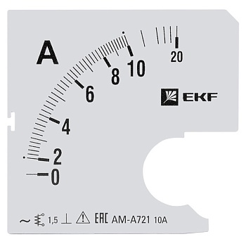 Шкала сменная для A721 10/5А-1,5 EKF фото в интернет-магазине ТД "АТВ-ЭЛЕКТРО"
