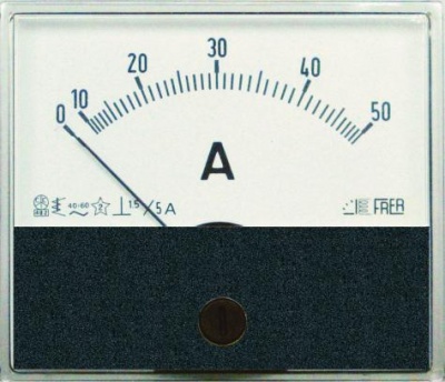 P71EAX001 Амперметр AC 90˚ 1A 71x61 мм, ∅55 прямого включения