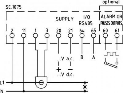 Q52S3L063MD32 Модульный анализатор сети однофазный NANOMoNo с трансформаторами ток TA63A, питание 230В