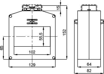 MAT101PROG42 Трансформатор тока MAT101 с выходом 4-20м, 400-2400, под шину 101 ?55