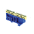 Шина "0" N (6x9мм) 14 отв. латунь синий изолятор на DIN-рейку EKF фото в интернет-магазине ТД "АТВ-ЭЛЕКТРО"