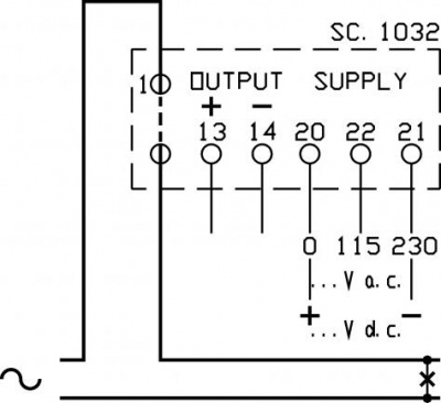 MCOEAR015 Измерительный преобразователь тока TRMS 1 (0,5 по запросу), 115-230В AC (или по запросу)