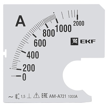 Шкала сменная для A721 1000/5А-1,5 EKF фото в интернет-магазине ТД "АТВ-ЭЛЕКТРО"